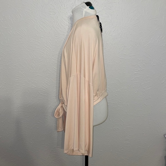 Agnes & Dora XXXL Stone Kimono Tie Top 3/4 Dolman Sleeves NWT - Picture 2 of 9